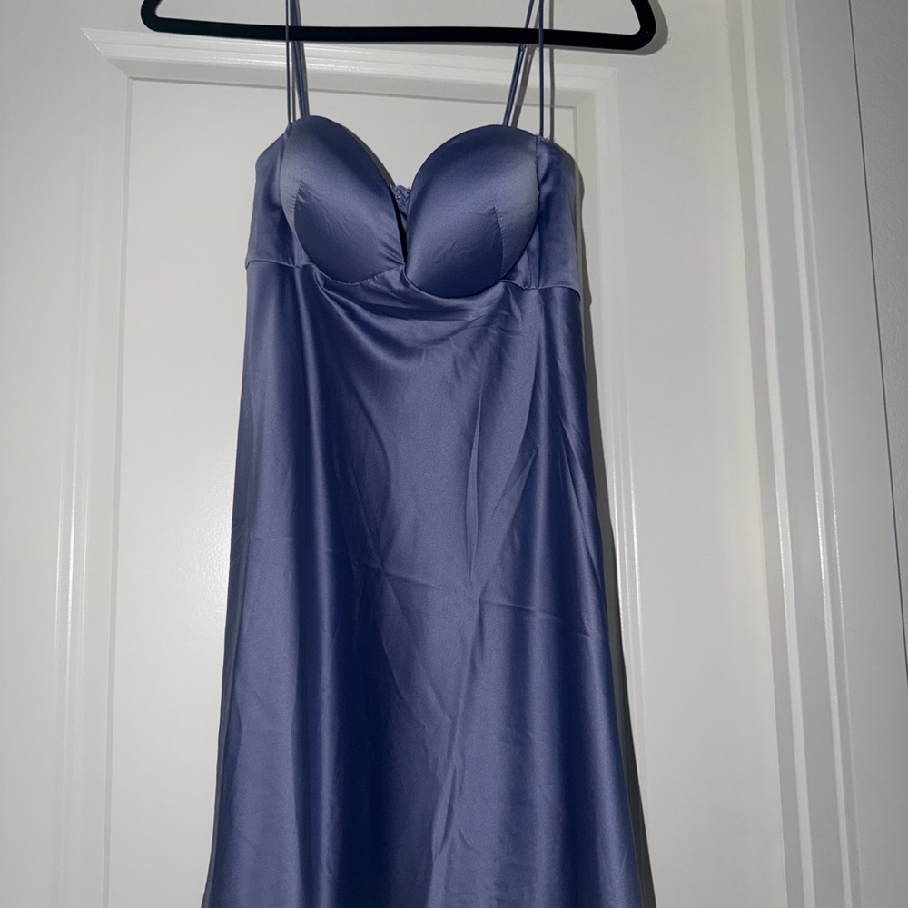Oh Polly Lavender Satin Chemise - Picture 3 of 4